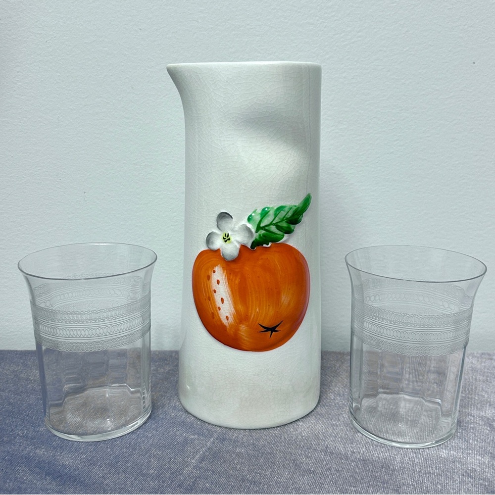 Holt Howard Orange Juice Pitcher 1962 Japan / Pinched Design / Vintage Vase